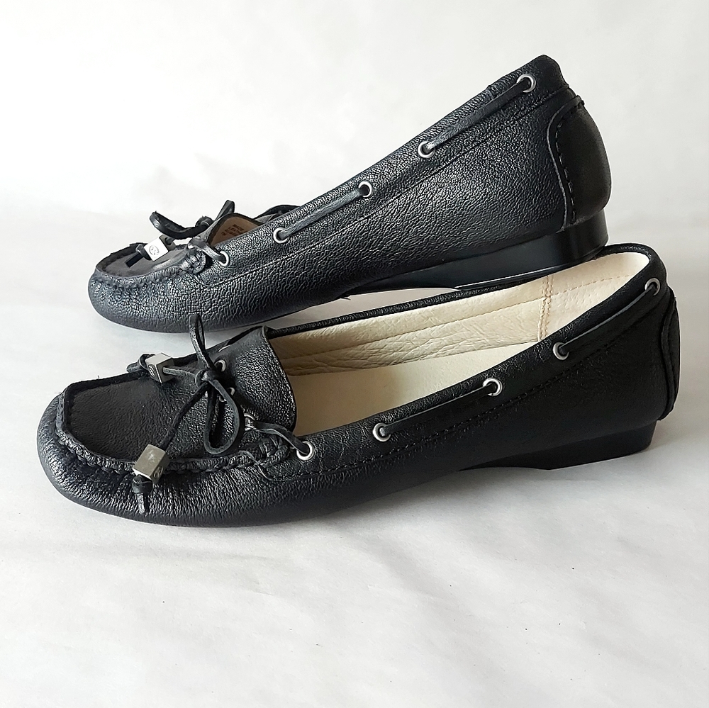Michael Kors Black Leather Driving Loafers